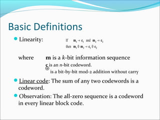 5 linear block codes | PPT