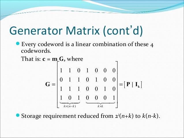 5 linear block codes