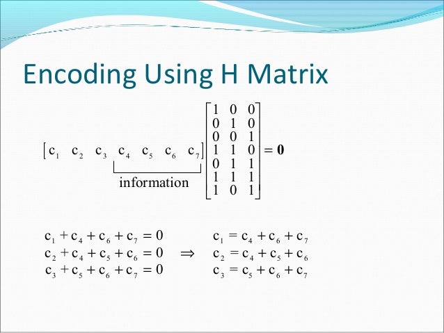 5 linear block codes