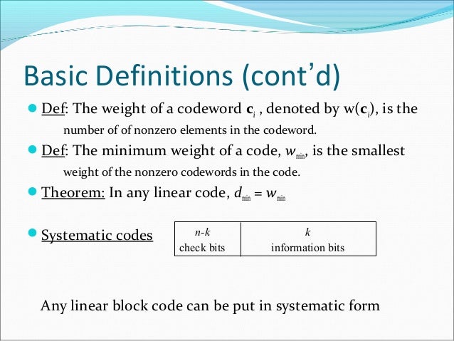5 linear block codes