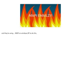 Graphing Na
MAPI EMAILZ!!!
and they’re using… MAPI on windows XP to do this,
 