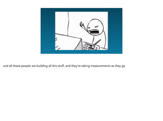 and all these people are building all this stuff, and they’re taking measurements as they go
 