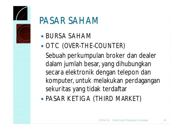 Sistem otc perdagangan saham ekspres