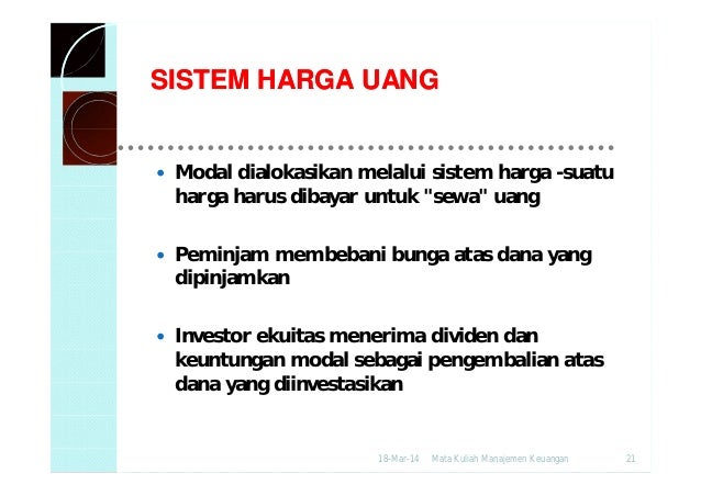 Sistem perdagangan manajemen uang pdf