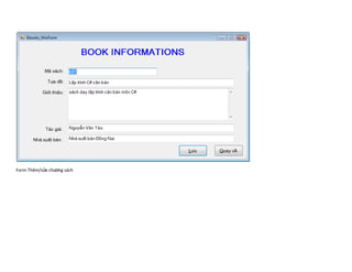 Form Thêm/sửa chương sách
 