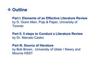 literature review: a critical analysis and synthesis of existing ...