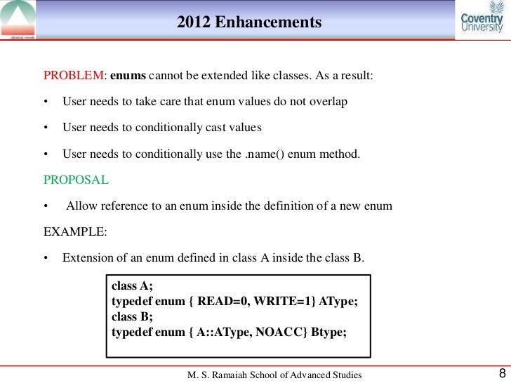 System Verilog 2009 & 2012 enhancements