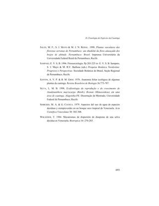 Livro Ecologia e Conservação da Caatinga