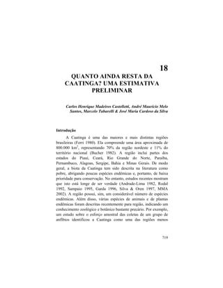 Livro Ecologia e Conservação da Caatinga