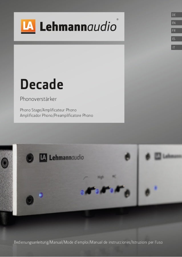 Lehmann Audio Decade Manual