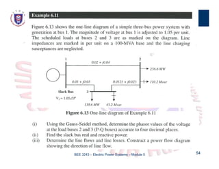 BEE 3243 – Electric Power Systems – Module 5 54
54
 