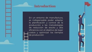 Introduction
En un entorno de manufactura,
es indispensable poder adaptar
la planificación y control de la
producción a las metodologías
de reducción de stocks y alta
eficiencia con el objetivo de bajar
costos y optimizar los tiempos
de producción
 