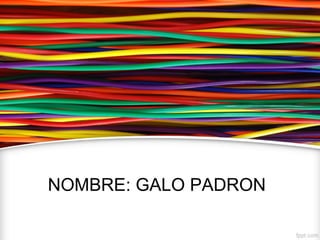 NOMBRE: GALO PADRON
 