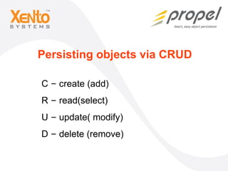 Propel: A Open Source ORM Model and MVC Framework | PPTX