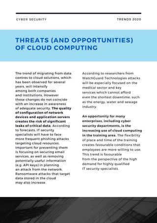 5 main trends in cyber security for 2020 | PDF