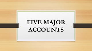 FIVE MAJOR
ACCOUNTS
 