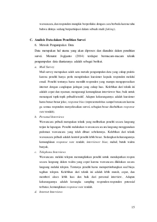 Makalah Penelitian Survei