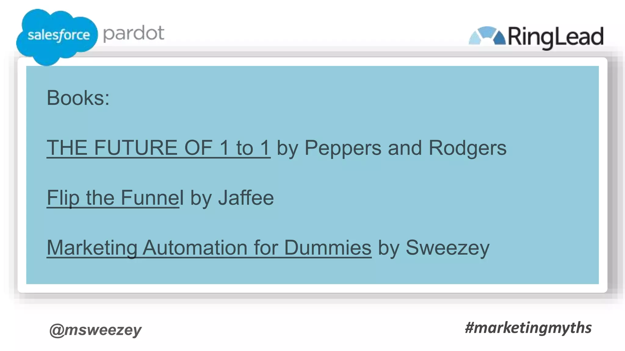 @msweezey #marketingmyths
 