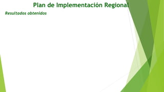 Plan de Implementación Regional
Resultados obtenidos
 