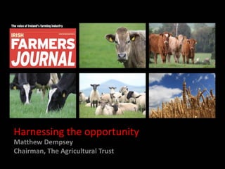 Harnessing the opportunity
Matthew Dempsey
Chairman, The Agricultural Trust
 