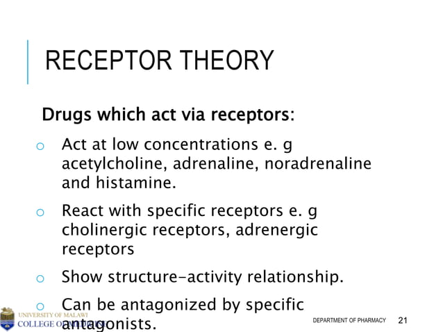 5 mechanisms of drug action | PPT | Chemistry | Science