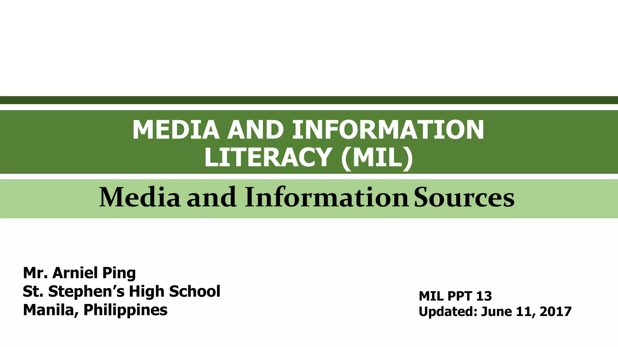 5 Media and Information Source, Sources of Information, Indigenous