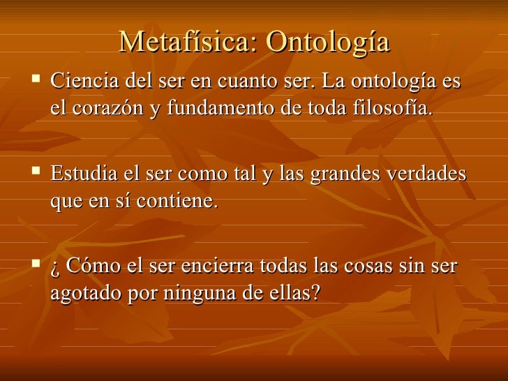 5 Metafisica Ontologia 1