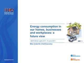 Energy consumption in our homes, businesses and workplaces: a future view   Mike Underhill, Chief Executive NERI Winter Lights 2011, 16 June 2011 