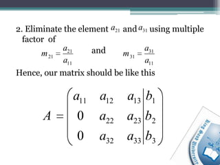 Gaussian Elimination Method | PPTX