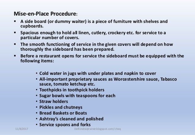 Mise En Place Closing Restaurant Www Chefqtrainer Blogspot Com