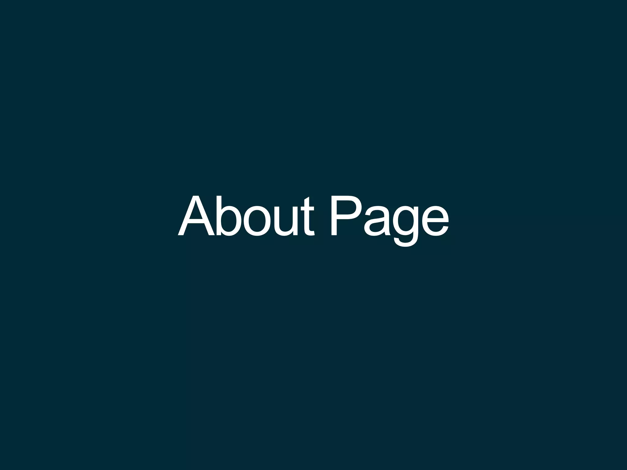 About Page
 