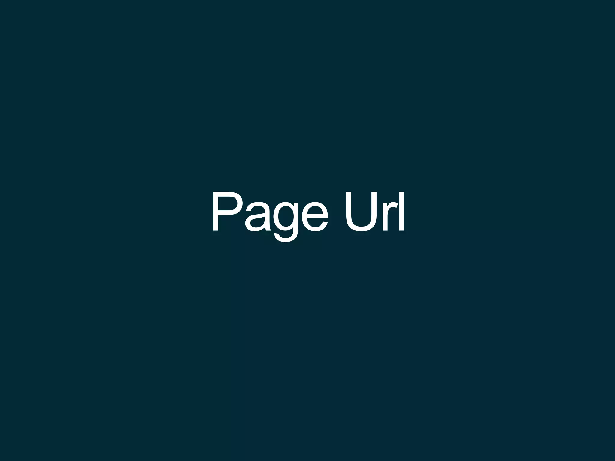 Page Url
 