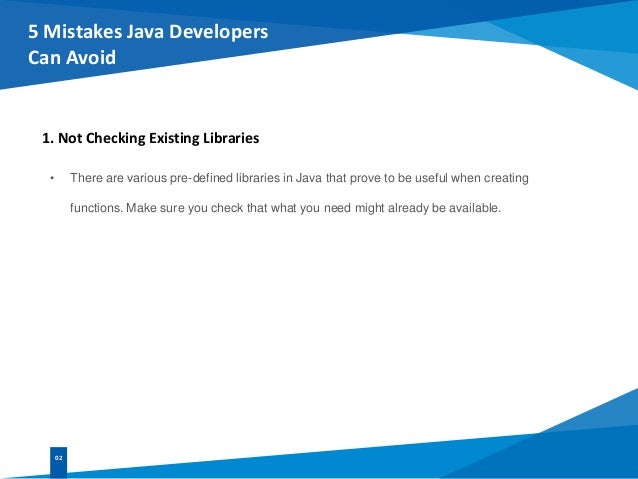 5 Mistakes Java Developers Can Avoid