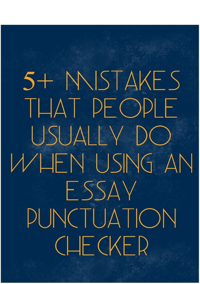 Essay punctuation checker