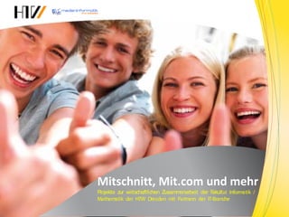 Mitschnitt, Mit.com und mehr
Projekte zur wirtschaftlichen Zusammenarbeit der Fakult ät Informatik /
Mathematik der HTW Dresden mit Partnern der IT-Branche
                                                                          1
 