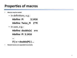 Module 05 Preprocessor and Macros in C | PPT