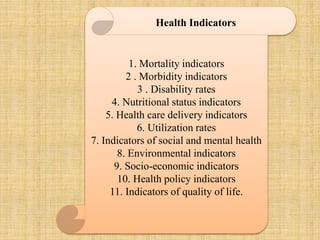 5 mortality and morbidity indicators | PPTX