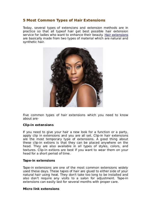 5 Most Common Types Of Hair Extensions