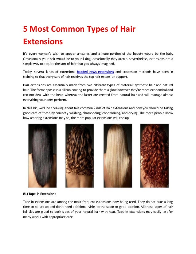 5 Most Common Types Of Hair Extensions