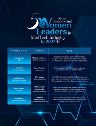 5 Most Empowering Women Leaders in MedTech Industry in 2022.pdf