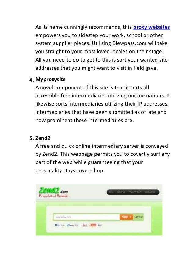 5 most reliable proxy websites