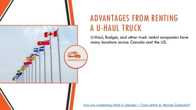 Moving Company Vs Truck Rental Companies Like U Haul