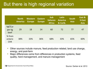 Animal health and greenhouse gas emissions intensity network
