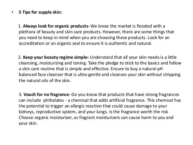 5 must consider organic skin care tips