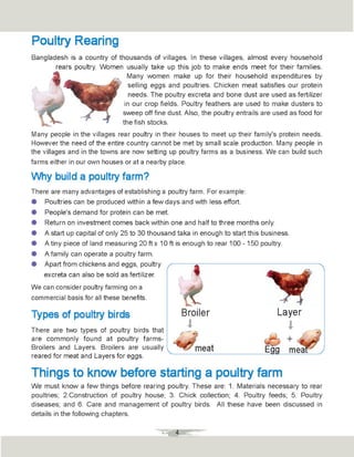 Booklet poultry rearing- পোল্ট্রি পালন | PDF