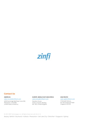 © 2015 ZINFI Technologies Inc. All Rights Reserved. zeb-10crit-1.0
Beijing • Belfast • Bucharest • Kolkata • Pleasanton • ...