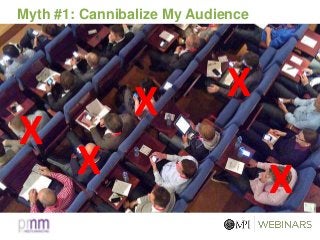 Myth #1: Cannibalize My Audience
X X
X
XX
 