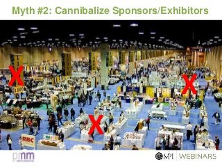 Myth #2: Cannibalize Sponsors/Exhibitors
X X
X
 