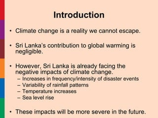 Planning for Climate Change Adaptation, Lessons from Sri Lanka | PDF