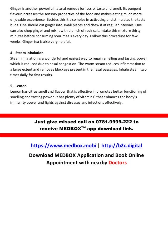 5 natural remedies for the loss of taste and smell